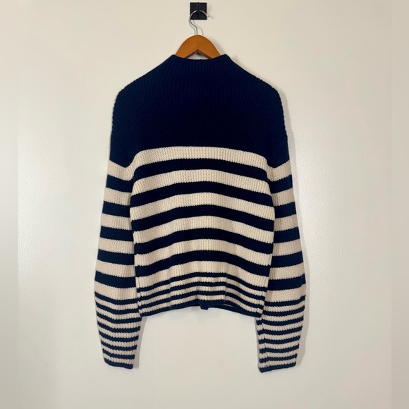 EUC - Derek Lam Sweater Navy and Cream Stripe Knit - Picture 9 of 13